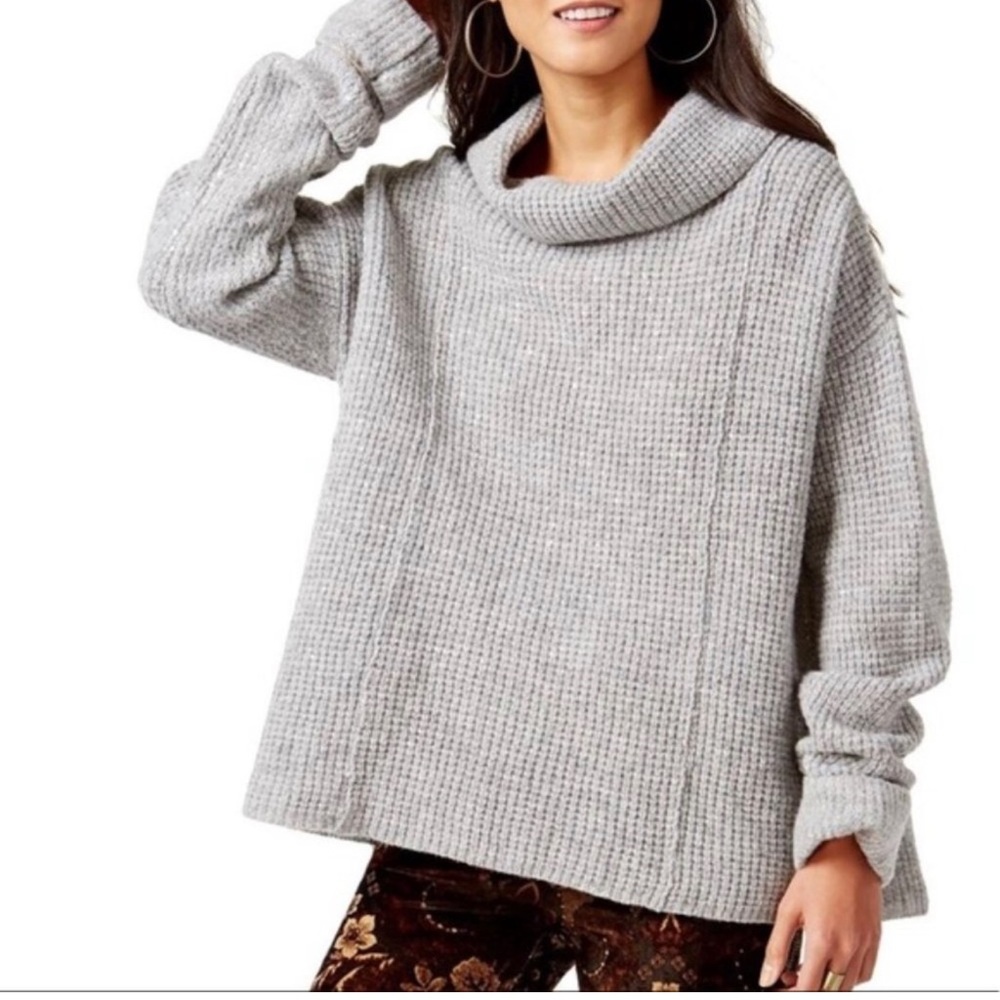 Free People Sidewinder Wool Cowl Neck Sweater Size Small